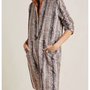 Anthropologie Renegade Snake-Printed Long Blazer Jacket BlankNYC Size XS